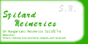 szilard meinerics business card